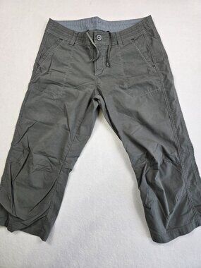 Kuhl Womens Green Capri Pants Size 10 Adjustable Drawstring Waist